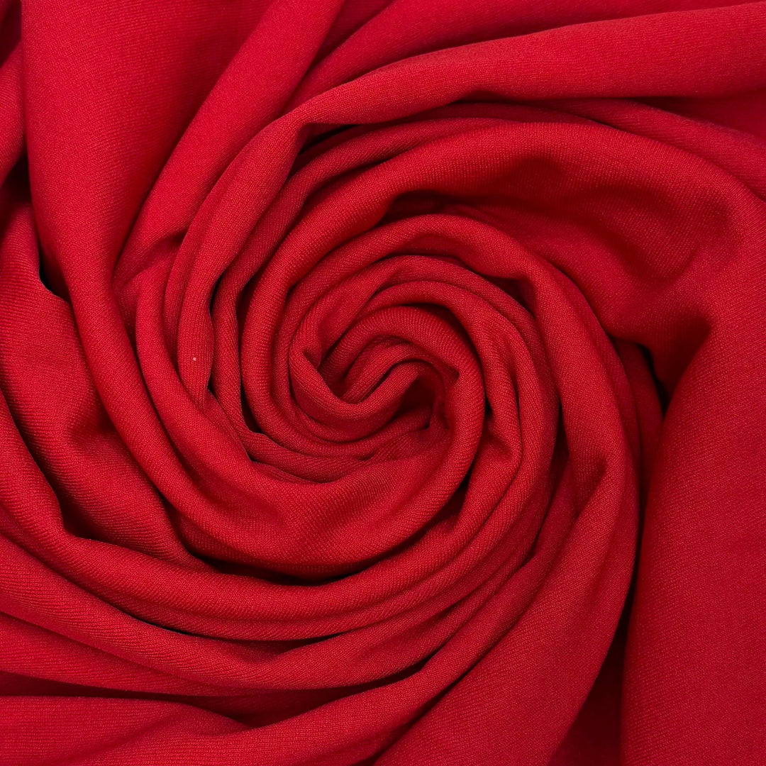 Holding Your Breath Underwater - Tubular Rib Knit Polyester Blend Knit - Red - 2M Bundle - True Deadstock fabric Fabric by private - Sustainable Textile | FABCYCLE