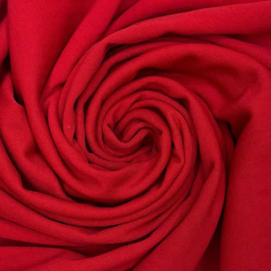 Holding Your Breath Underwater - Tubular Rib Knit Polyester Blend Knit - Red - 2M Bundle - True Deadstock fabric Fabric by private - Sustainable Textile | FABCYCLE