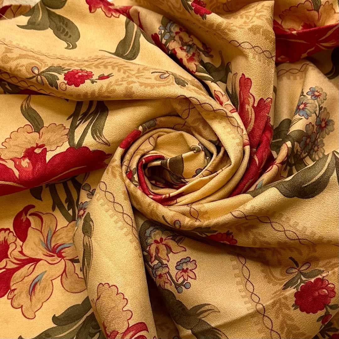 Holiday Memories - Cotton Woven - Dark Cream Multi Floral - 0.9M Bundle - True Deadstock fabric Fabric by private - Sustainable Textile | FABCYCLE