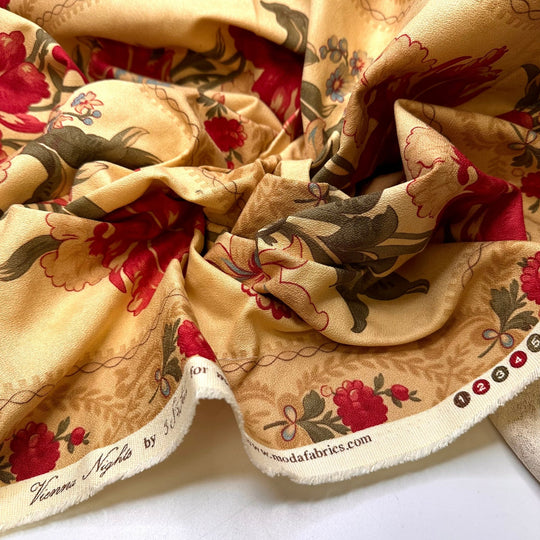 Holiday Memories - Cotton Woven - Dark Cream Multi Floral - 0.9M Bundle - True Deadstock fabric Fabric by private - Sustainable Textile | FABCYCLE