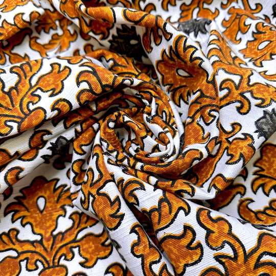 Holiday Music - Fire Retardent Cotton Blend Woven - Cream Multi Floral - 0.8M Bundle - True Deadstock fabric Fabric by private - Sustainable Textile | FABCYCLE