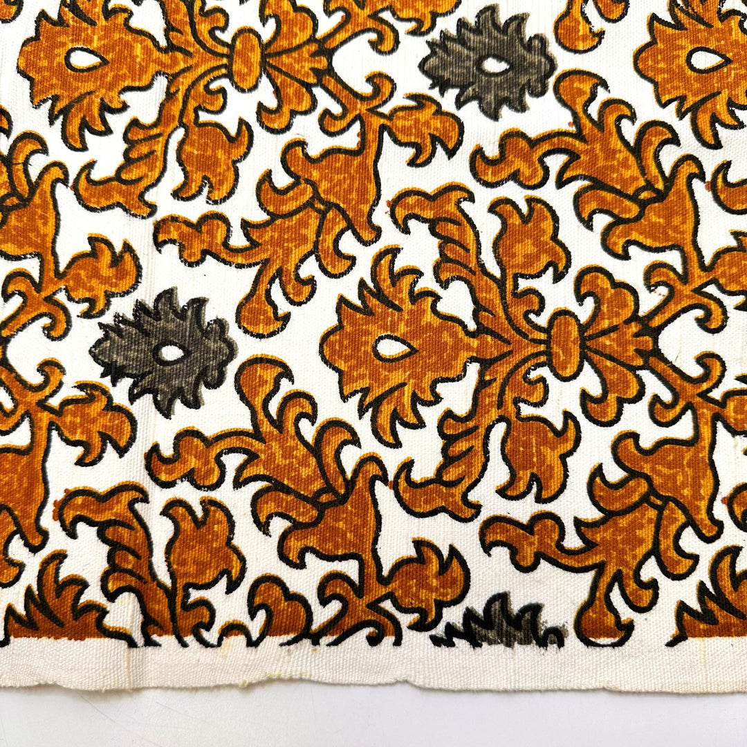 Holiday Music - Fire Retardent Cotton Blend Woven - Cream Multi Floral - 0.8M Bundle - True Deadstock fabric Fabric by private - Sustainable Textile | FABCYCLE