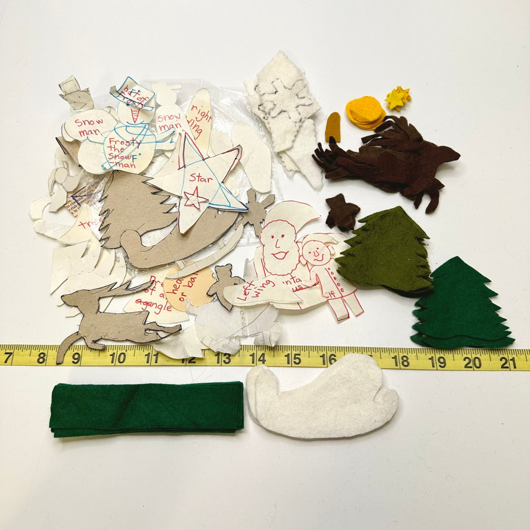 Holiday Stencils And Cutouts Pack Felt - Multi - Individual - True Deadstock supplies Fabric by private - Sustainable Textile | FABCYCLE