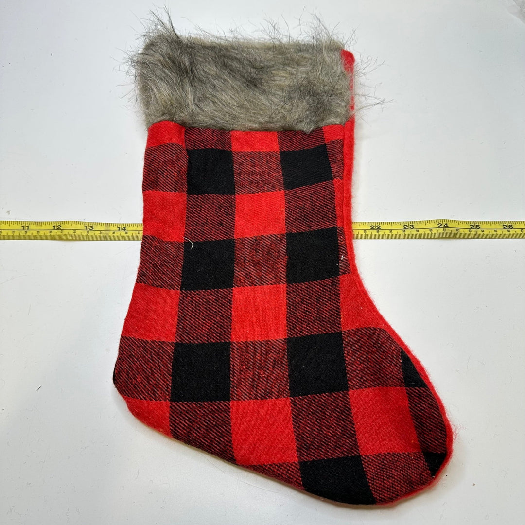 Holiday Stocking Accessories - Black/Red - Individual - True Deadstock supplies Fabric by private - Sustainable Textile | FABCYCLE