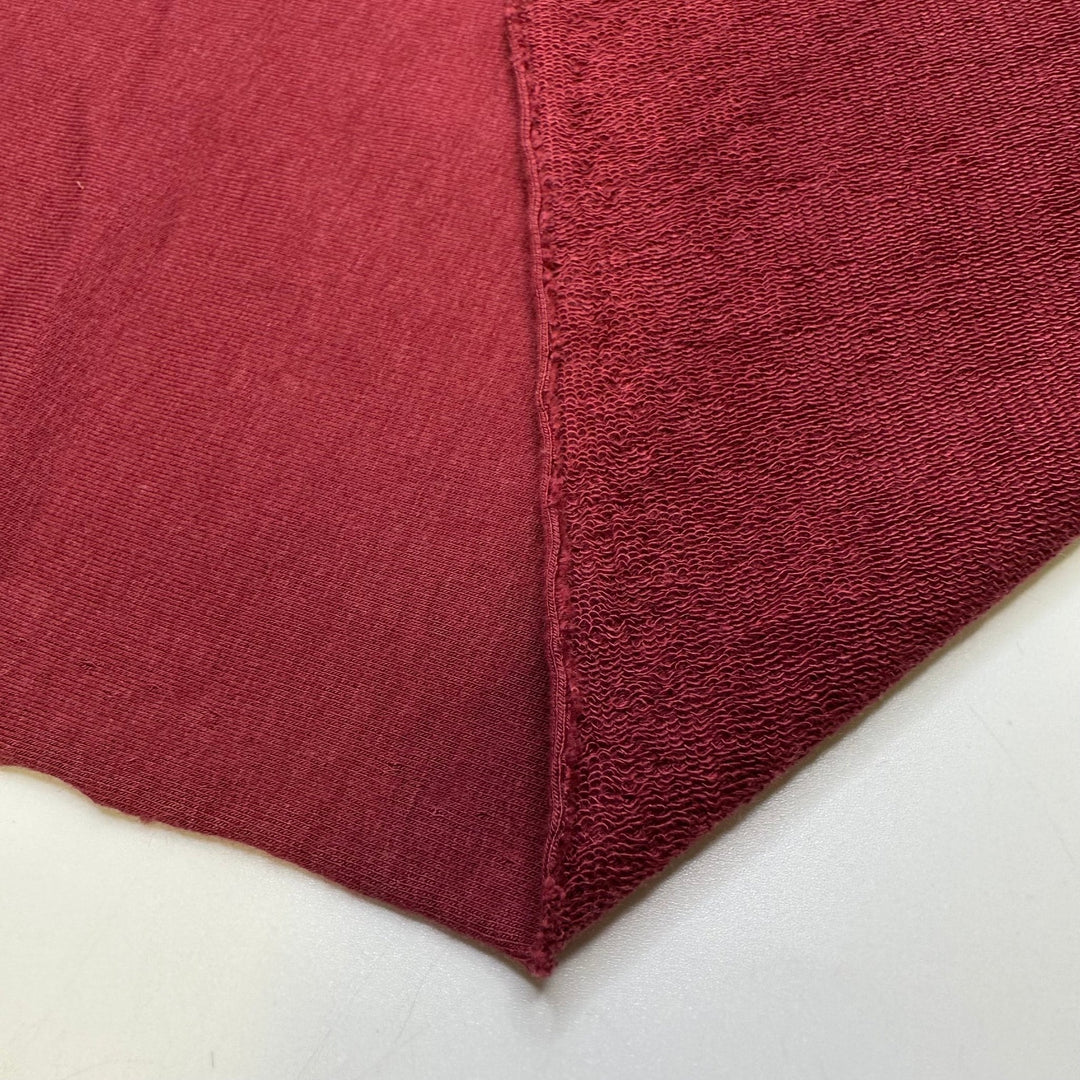 Holly Berries - French Terry Cotton/Bamboo Knit - Light Burgundy - 1M Bundle - True Deadstock fabric Fabric by private - Sustainable Textile | FABCYCLE
