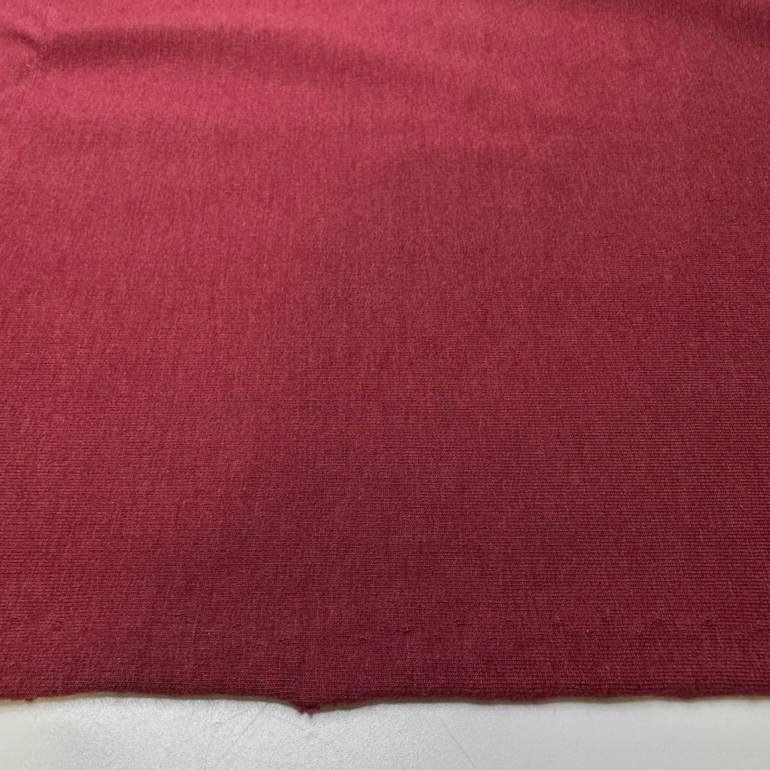 Holly Berries - French Terry Cotton/Bamboo Knit - Light Burgundy - 1M Bundle - True Deadstock fabric Fabric by private - Sustainable Textile | FABCYCLE