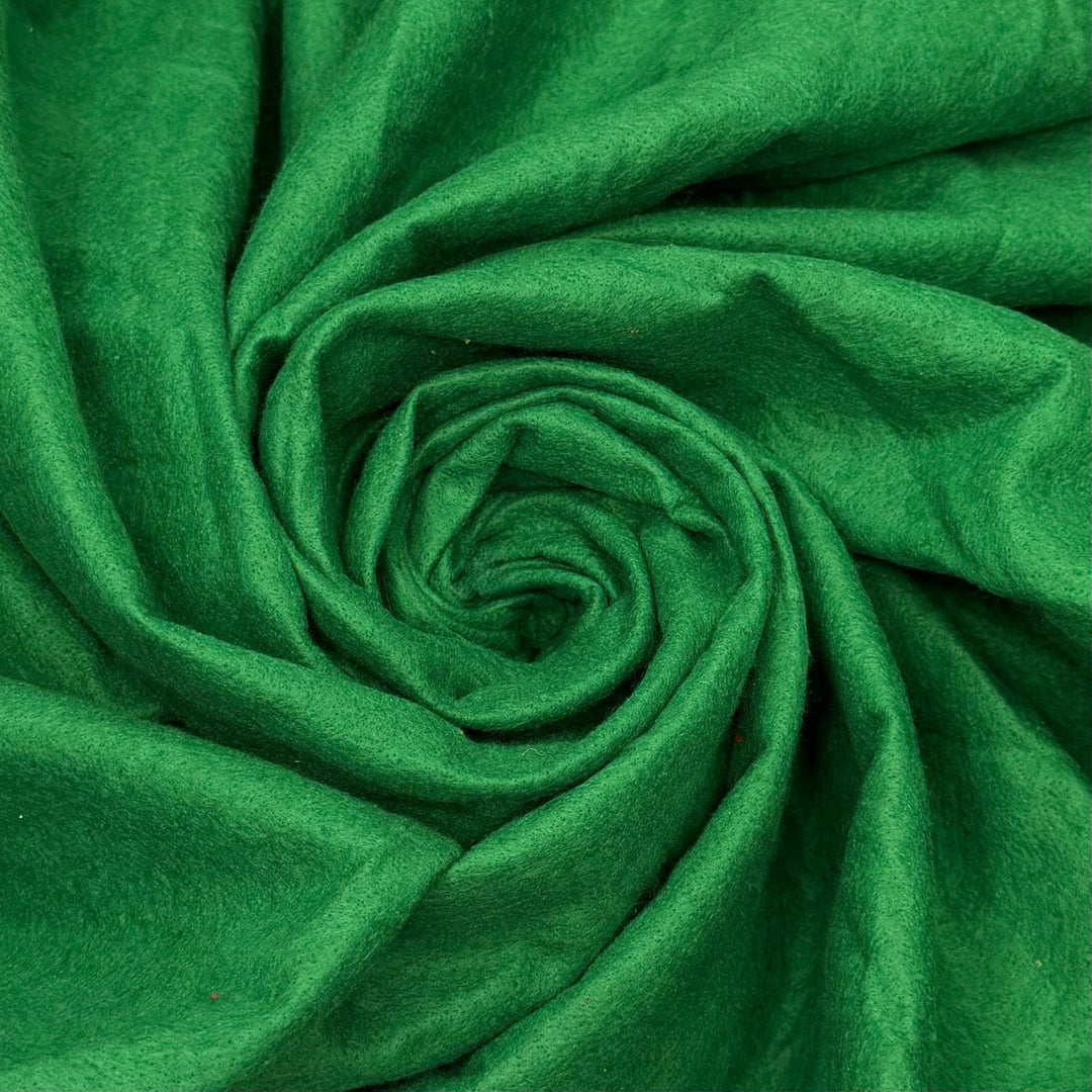 Home In The Mountains - Felt Polyester Blend Woven - Dark Green - Bundles - True Deadstock fabric Fabric by private - Sustainable Textile | FABCYCLE