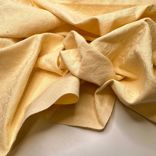 Homemade Egg Nog - Cotton Woven - Light Cream/Yellow Floral - 1M Bundle - True Deadstock fabric Fabric by private - Sustainable Textile | FABCYCLE