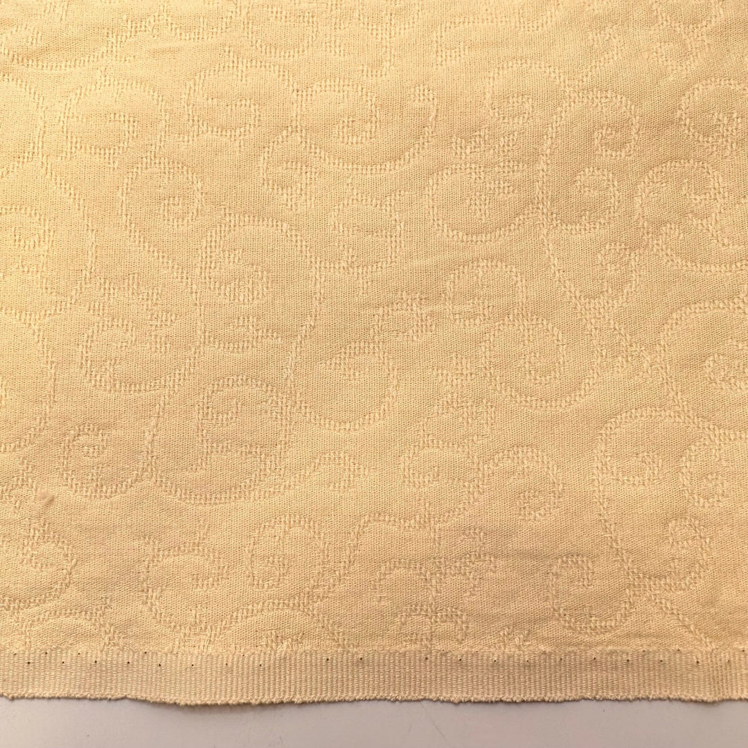 Homemade Egg Nog - Cotton Woven - Light Cream/Yellow Floral - 1M Bundle - True Deadstock fabric Fabric by private - Sustainable Textile | FABCYCLE