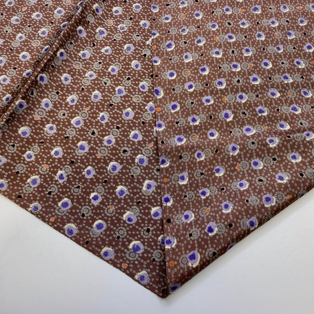 Homemade Sausage - Polyester Blend Woven - Light Brown/Purple Floral - 1.95M Bundle - True Deadstock fabric Fabric by private - Sustainable Textile | FABCYCLE