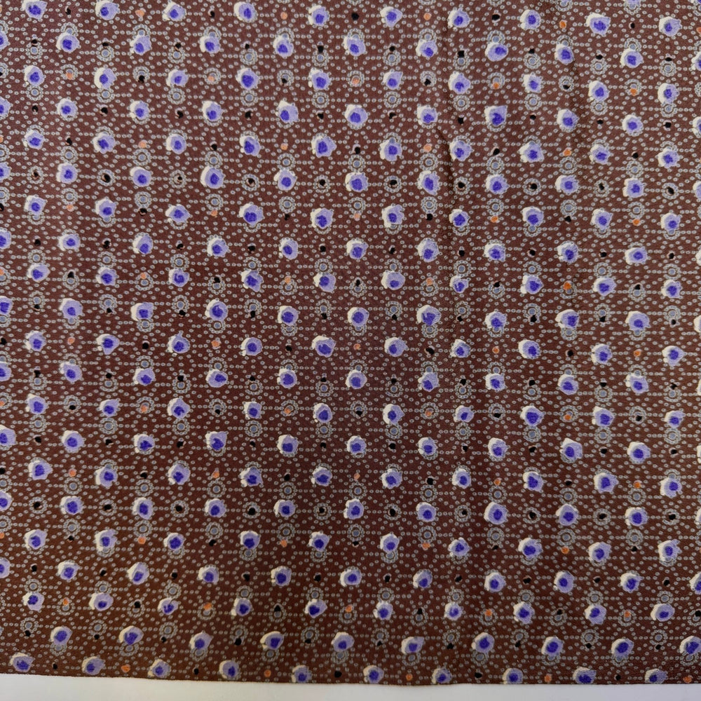 Homemade Sausage - Polyester Blend Woven - Light Brown/Purple Floral - 1.95M Bundle - True Deadstock fabric Fabric by private - Sustainable Textile | FABCYCLE