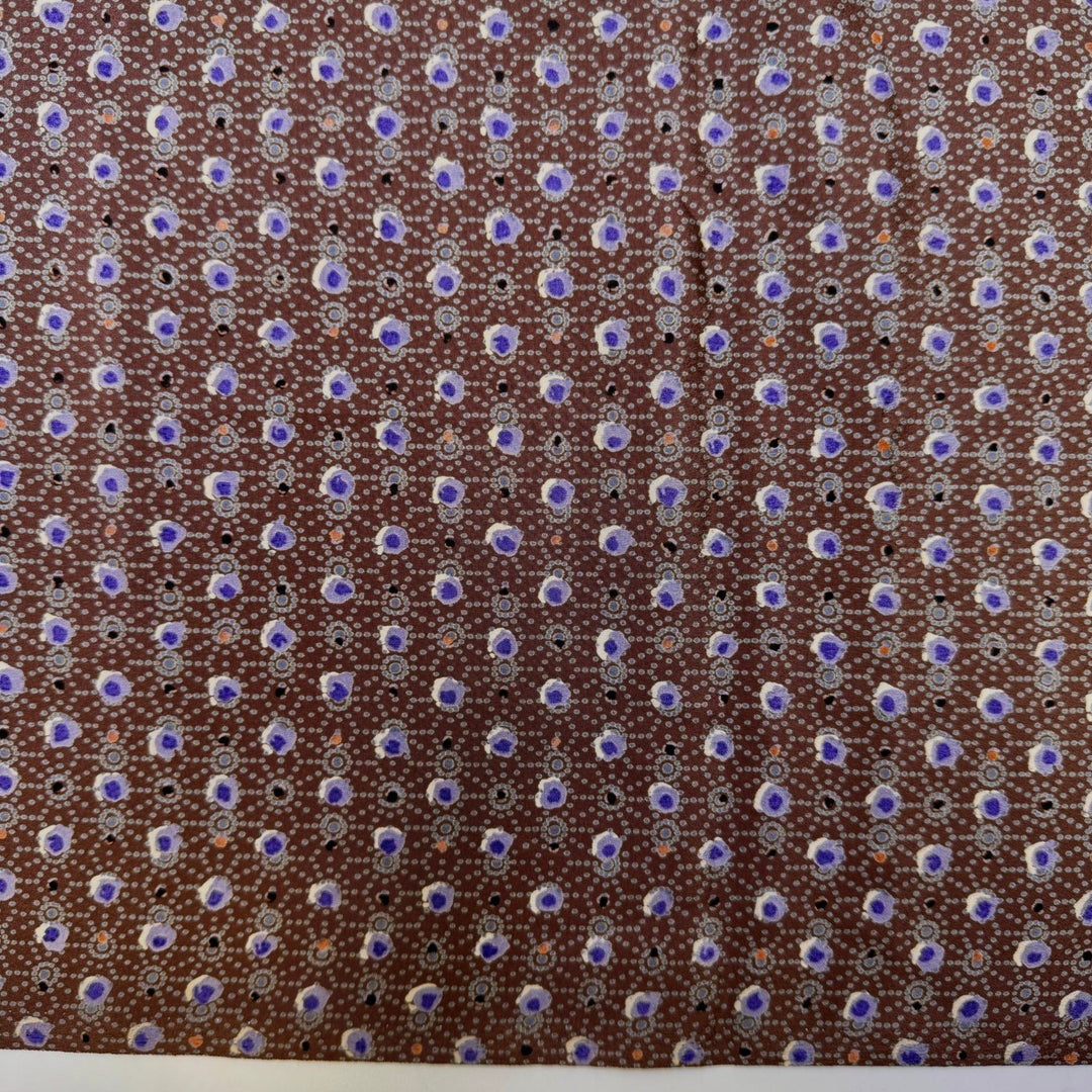 Homemade Sausage - Polyester Blend Woven - Light Brown/Purple Floral - 1.95M Bundle - True Deadstock fabric Fabric by private - Sustainable Textile | FABCYCLE