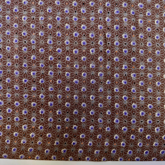 Homemade Sausage - Polyester Blend Woven - Light Brown/Purple Floral - 1.95M Bundle - True Deadstock fabric Fabric by private - Sustainable Textile | FABCYCLE