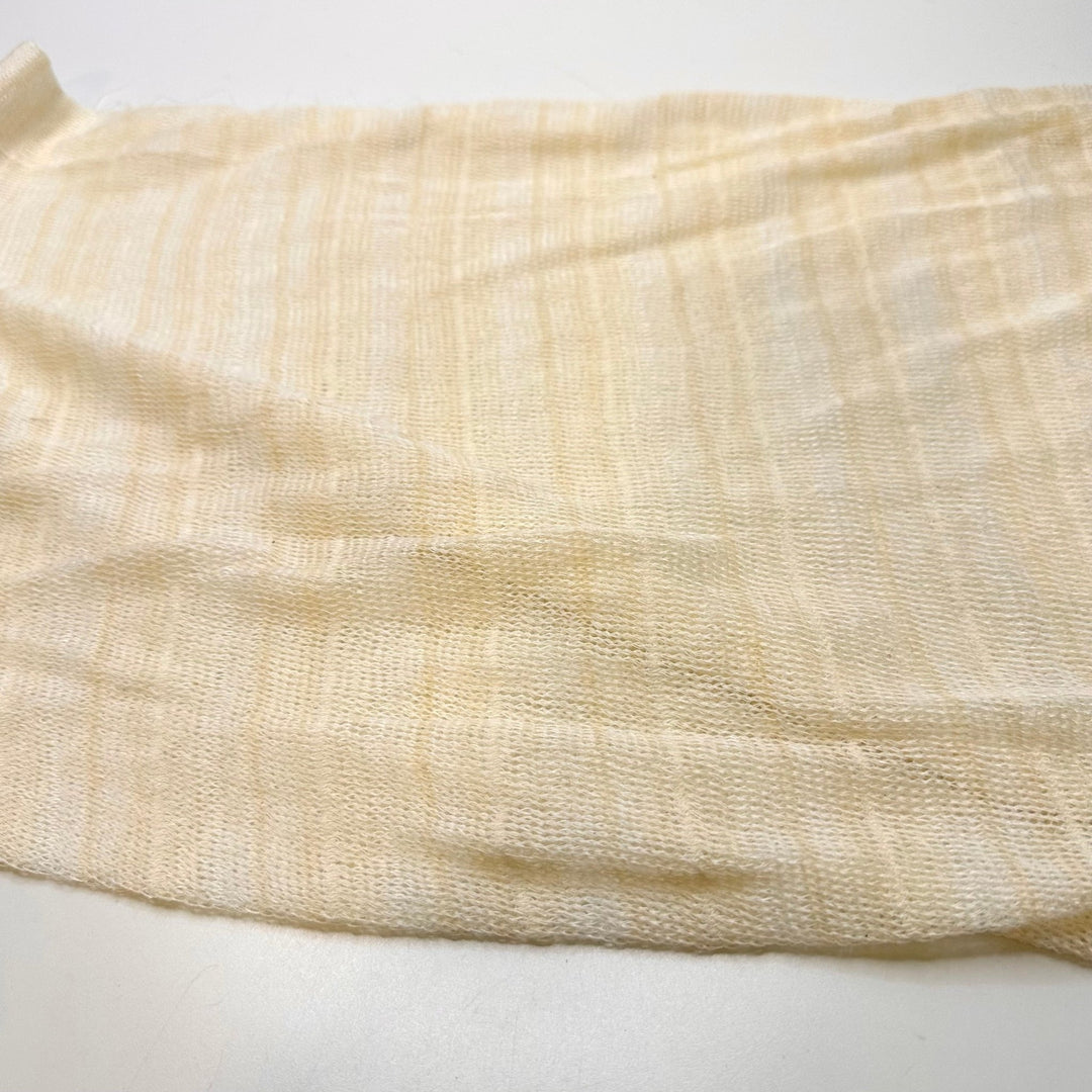 Homemade Sweater - Tubular Cotton Blend Knit - Cream - 1/2 Meter - True Deadstock fabric Fabric by private - Sustainable Textile | FABCYCLE