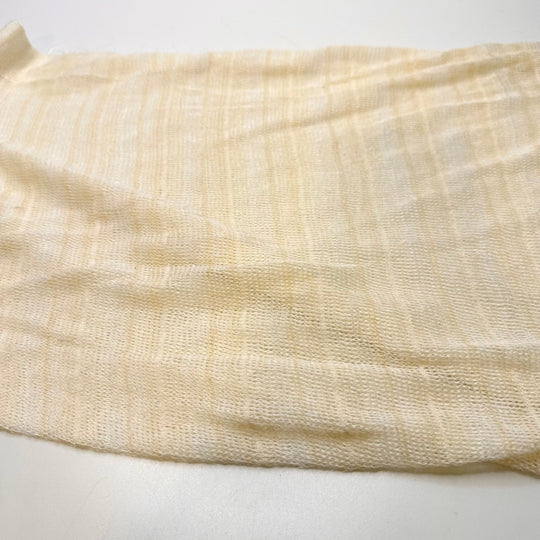 Homemade Sweater - Tubular Cotton Blend Knit - Cream - 1/2 Meter - True Deadstock fabric Fabric by private - Sustainable Textile | FABCYCLE