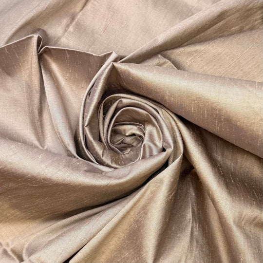 Honey Beige Opal - Dupioni Silk Woven - Champagne - 0.7M Bundle - True Deadstock fabric Fabric by private - Sustainable Textile | FABCYCLE