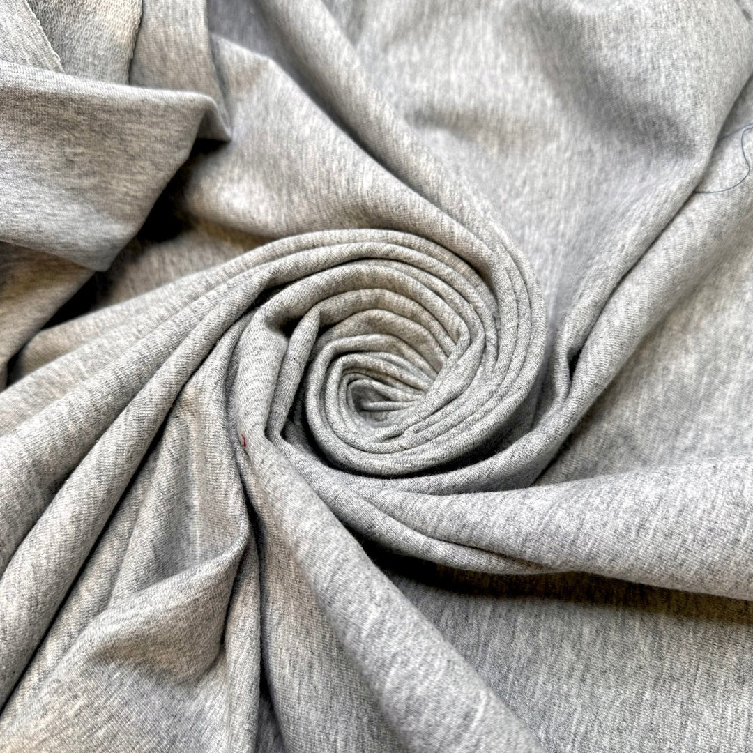 Hoodie Weather - French Terry Natural Blend Knit - Light Grey - 2M Bundle - True Deadstock fabric Fabric by private - Sustainable Textile | FABCYCLE
