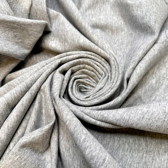 Hoodie Weather - French Terry Natural Blend Knit - Light Grey - 2M Bundle - True Deadstock fabric Fabric by private - Sustainable Textile | FABCYCLE