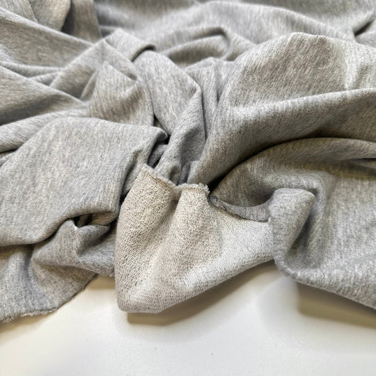 Hoodie Weather - French Terry Natural Blend Knit - Light Grey - 2M Bundle - True Deadstock fabric Fabric by private - Sustainable Textile | FABCYCLE