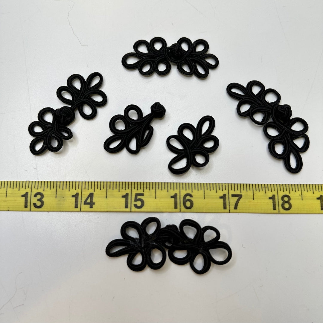 Hook And Eye Applique - Black - 10 Pack - True Deadstock supplies Fabric by private - Sustainable Textile | FABCYCLE