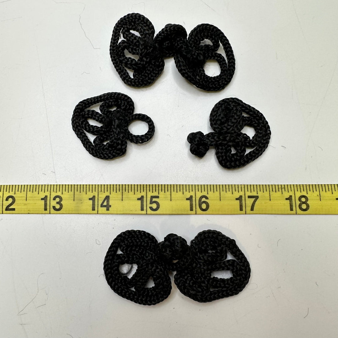 Hook And Eye Applique - Black - 6 Pack - True Deadstock supplies Fabric by private - Sustainable Textile | FABCYCLE