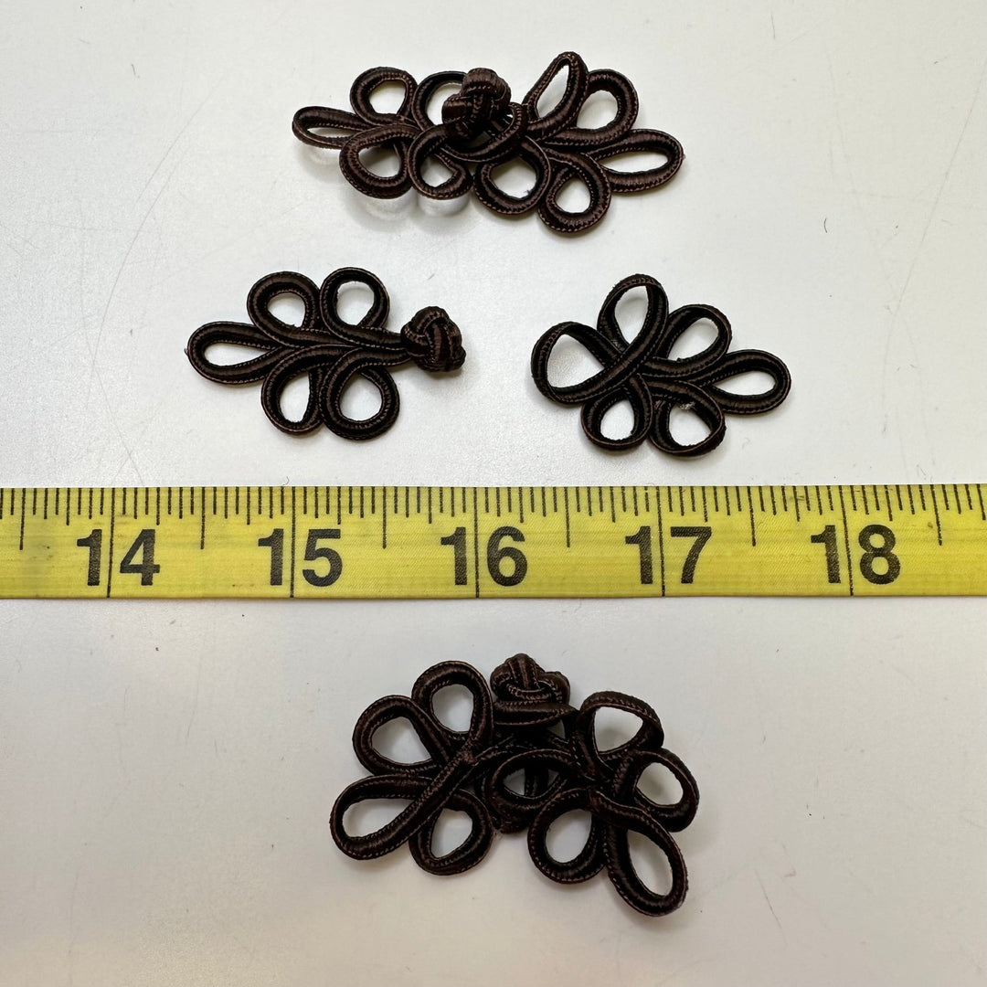 Hook And Eye Applique - Brown - 6 Pack - True Deadstock supplies Fabric by private - Sustainable Textile | FABCYCLE