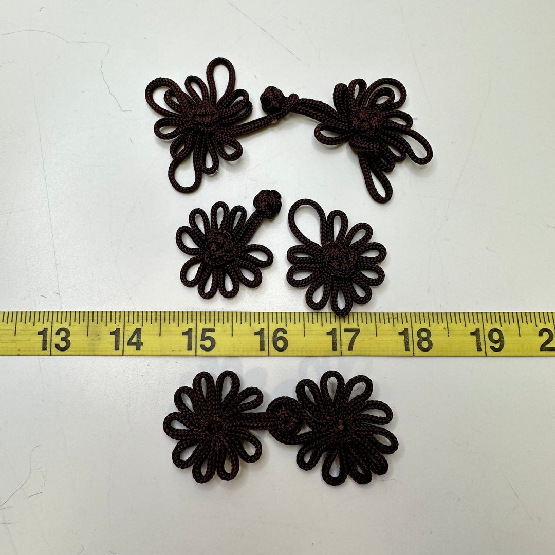 Hook And Eye Applique - Brown - 6 Pack - True Deadstock supplies Fabric by private - Sustainable Textile | FABCYCLE