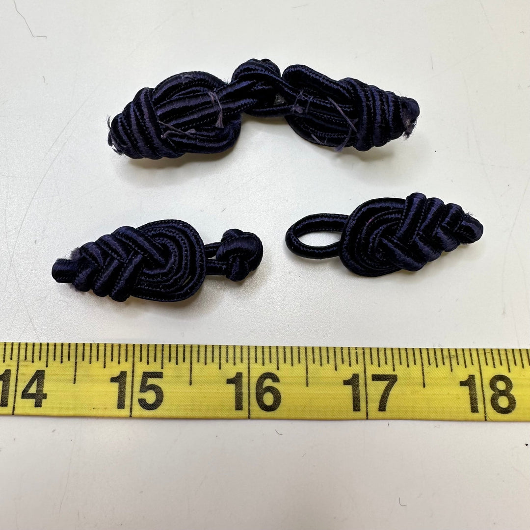 Hook And Eye Applique - Dark Navy - 4 Pack - True Deadstock supplies Fabric by private - Sustainable Textile | FABCYCLE