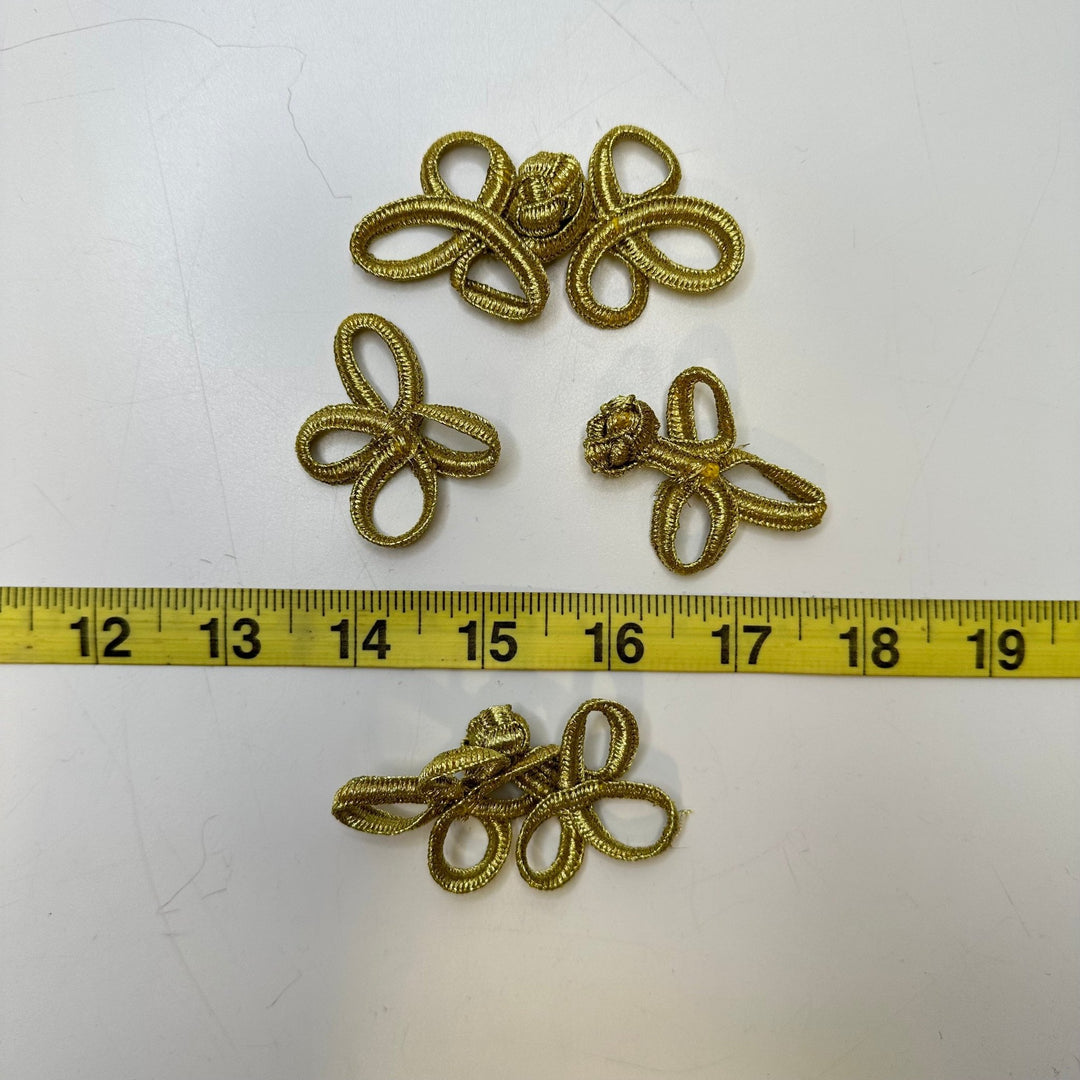 Hook And Eye Applique - Gold - 6 Pack - True Deadstock supplies Fabric by private - Sustainable Textile | FABCYCLE