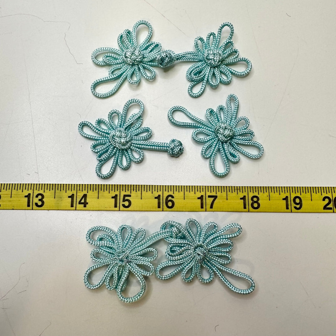 Hook And Eye Applique - Light Blue - 6 Pack - True Deadstock supplies Fabric by private - Sustainable Textile | FABCYCLE