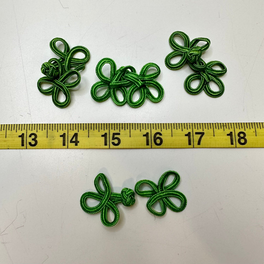 Hook And Eye Applique - Light Green - 8 Pack - True Deadstock supplies Fabric by private - Sustainable Textile | FABCYCLE