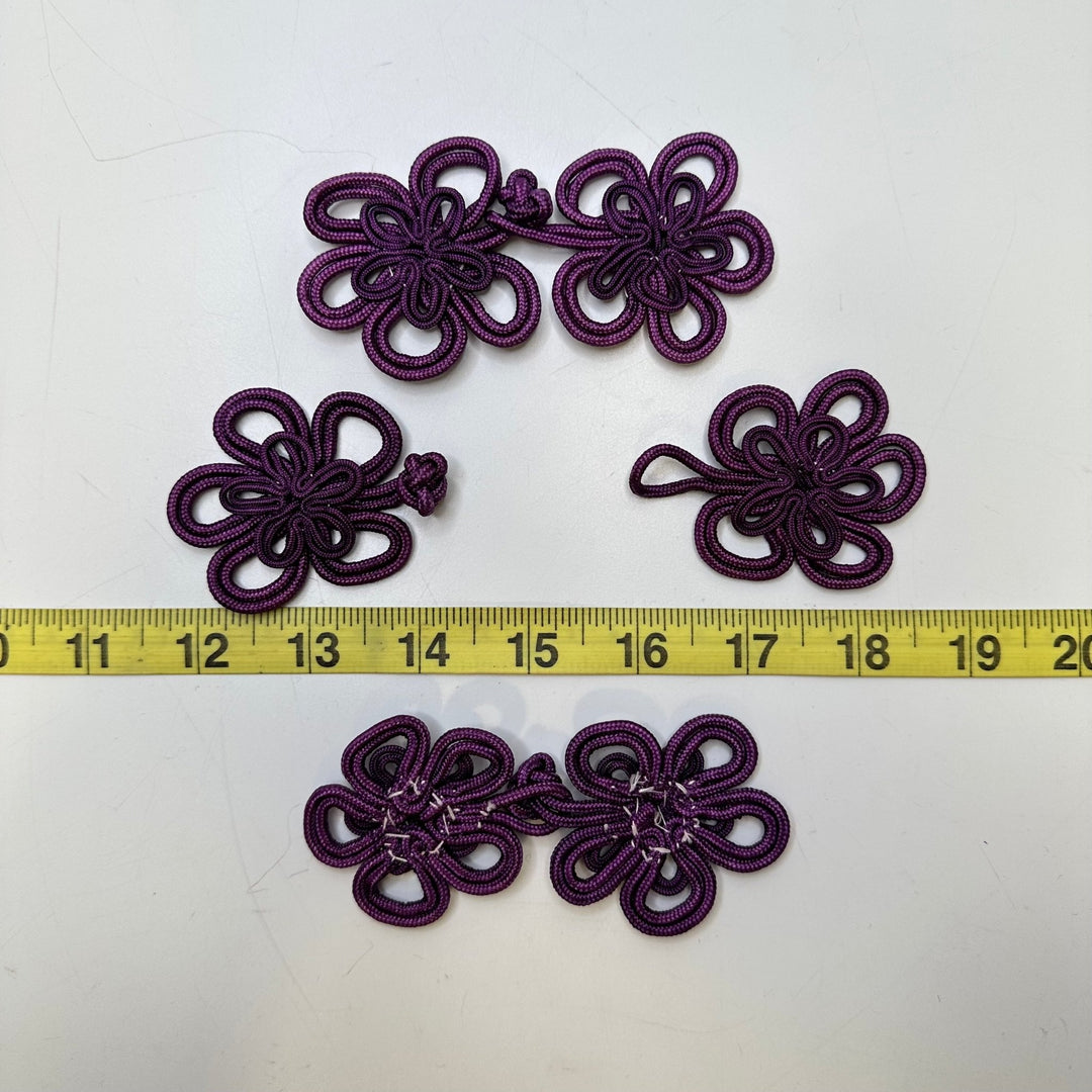 Hook And Eye Applique - Purple - 6 Pack - True Deadstock supplies Fabric by private - Sustainable Textile | FABCYCLE