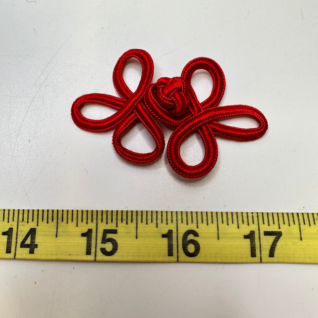 Hook And Eye Applique - Red - 2 Pack - True Deadstock supplies Fabric by private - Sustainable Textile | FABCYCLE