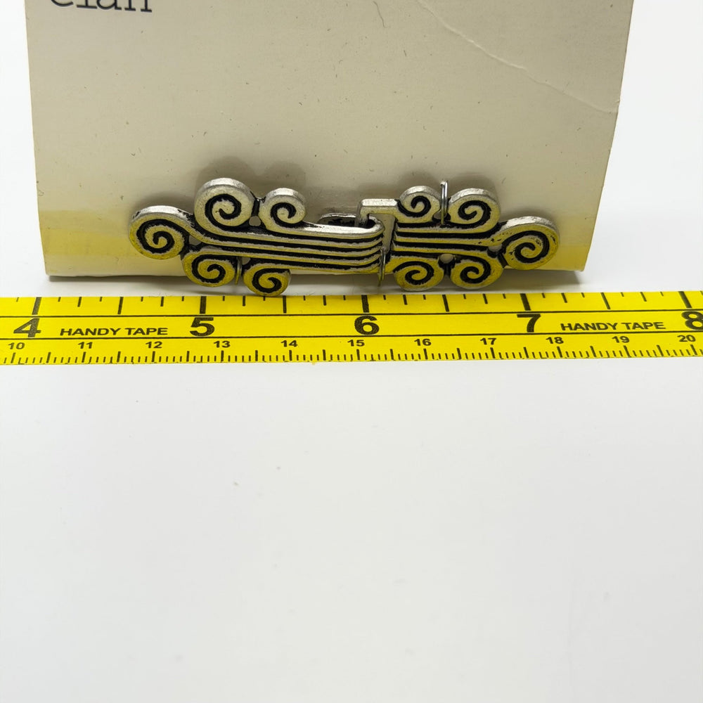 Hook And Eye Clasp Button - 20MM Metal - Silver/Black - True Deadstock supplies Fabric by private - Sustainable Textile | FABCYCLE