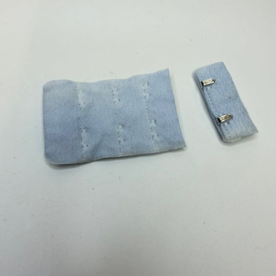 Hook &amp; Eye Bra Clasp - Double - Cotton Blend Jersey - Light Blue - True Deadstock supplies Fabric by private - Sustainable Textile | FABCYCLE