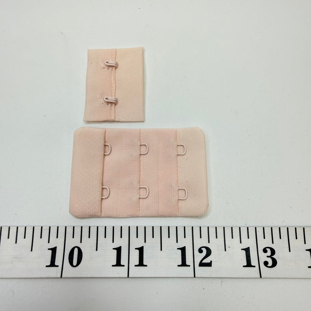 Hook & Eye Bra Clasp - Double - Light Pink - True Deadstock supplies Fabric by private - Sustainable Textile | FABCYCLE