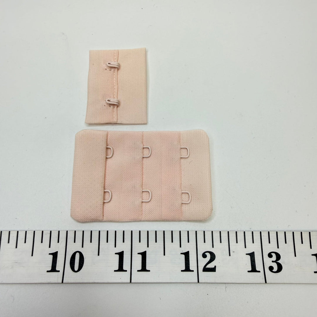 Hook &amp; Eye Bra Clasp - Double - Light Pink - True Deadstock supplies Fabric by private - Sustainable Textile | FABCYCLE
