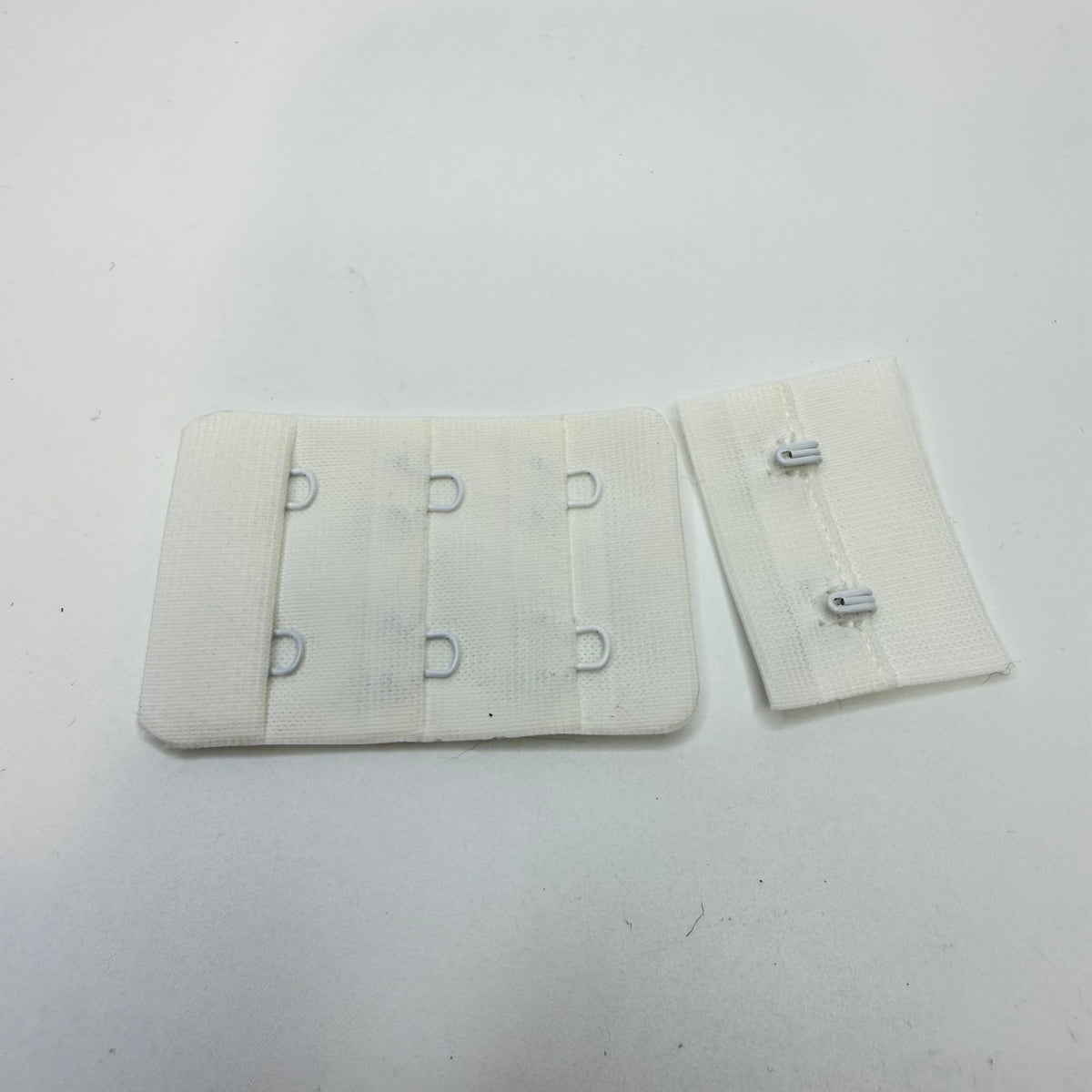 Hook & Eye Bra Clasp - Double - White - True Deadstock supplies Fabric by private - Sustainable Textile | FABCYCLE