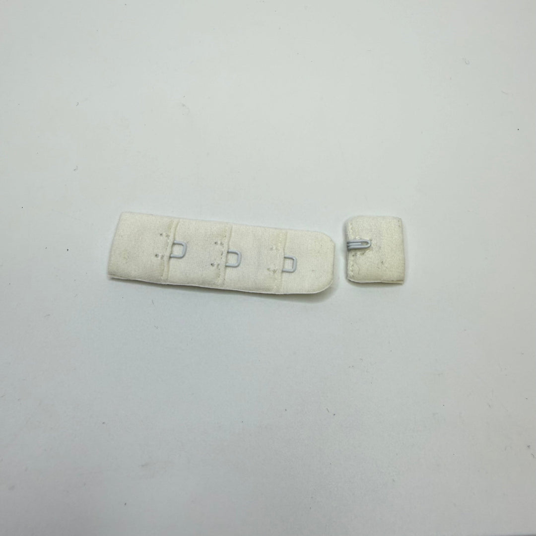 Hook & Eye Bra Clasp - Single - Off White - True Deadstock supplies Fabric by private - Sustainable Textile | FABCYCLE