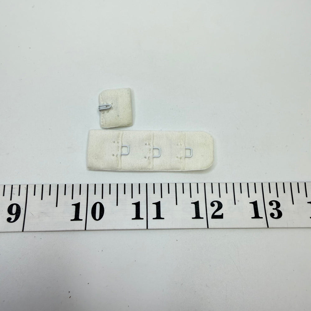 Hook & Eye Bra Clasp - Single - Off White - True Deadstock supplies Fabric by private - Sustainable Textile | FABCYCLE