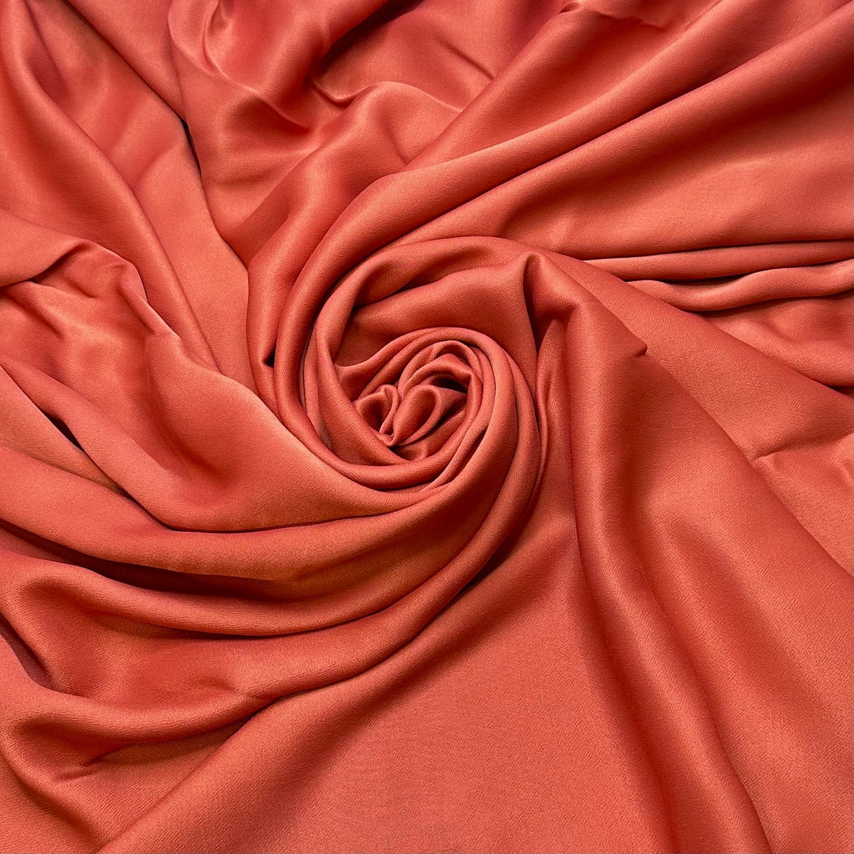 House Finch Belly - Satin Poly Woven - Coral Orange - Bundles - True Deadstock fabric Fabric by private - Sustainable Textile | FABCYCLE