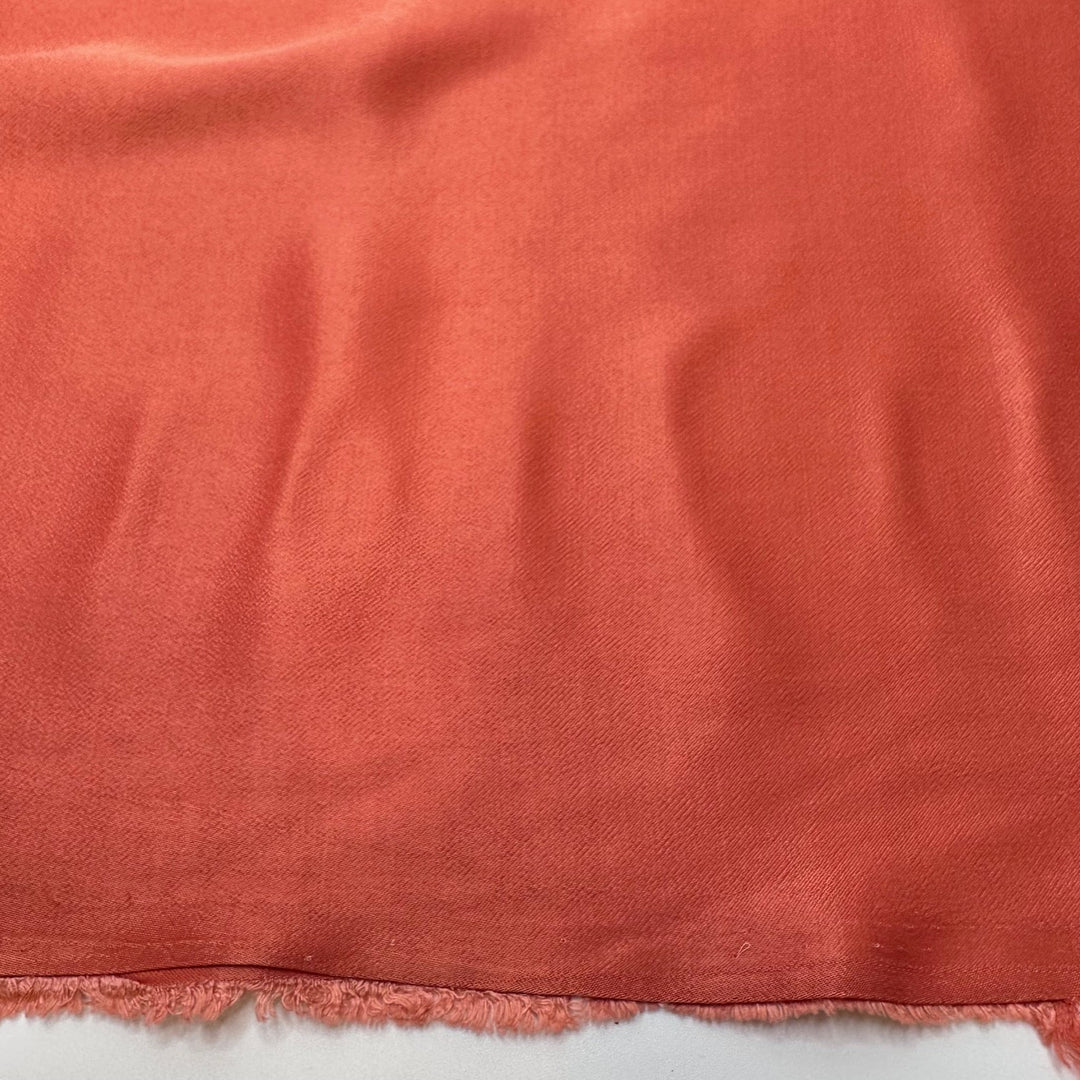 House Finch Belly - Satin Poly Woven - Coral Orange - Bundles - True Deadstock fabric Fabric by private - Sustainable Textile | FABCYCLE