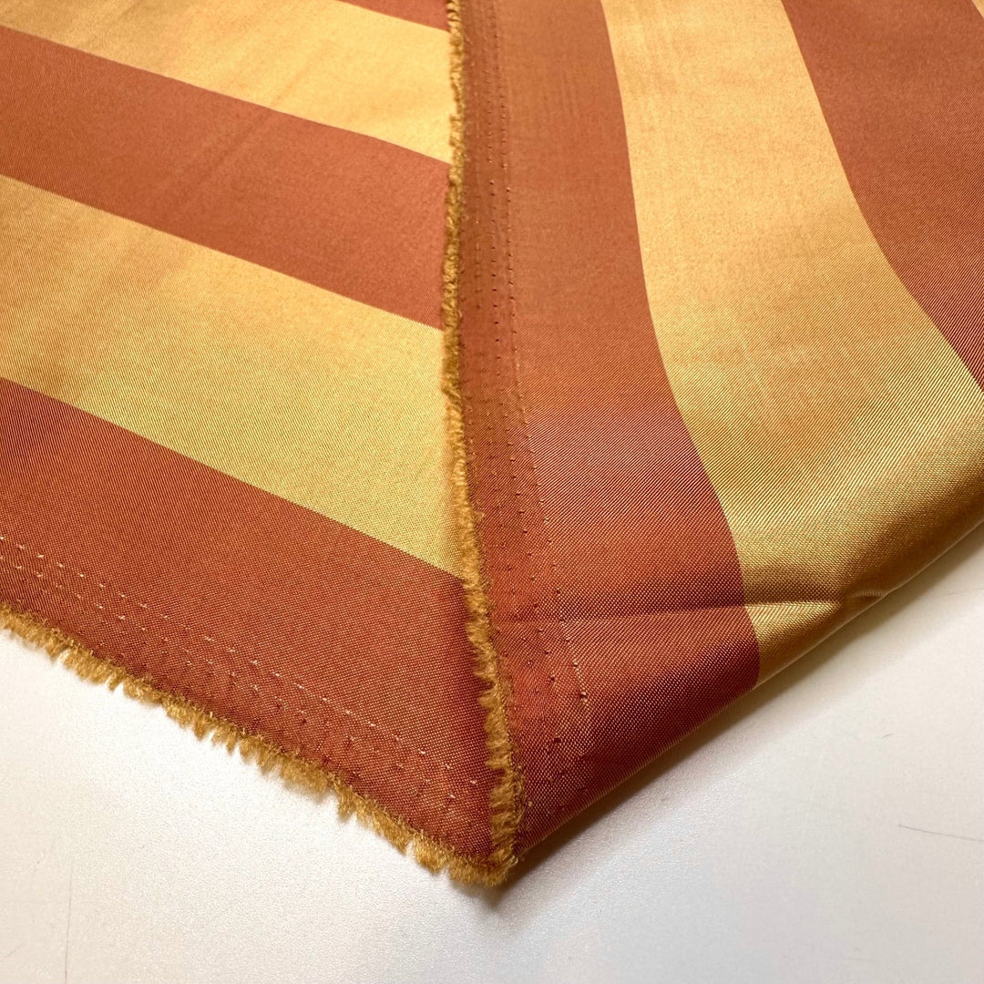 How It Feels To Walk Down The Aisle - Polyester Blend Woven - Yellow/Red Stripes - 2.25M Bundle - True Deadstock fabric Fabric by private - Sustainable Textile | FABCYCLE