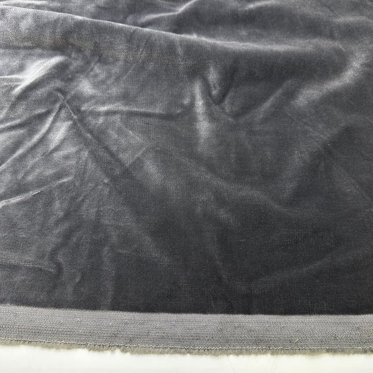Hugged By Thunder - Vintage Velvet Cotton Woven - Grey - Bundles - True Deadstock fabric Fabric by private - Sustainable Textile | FABCYCLE