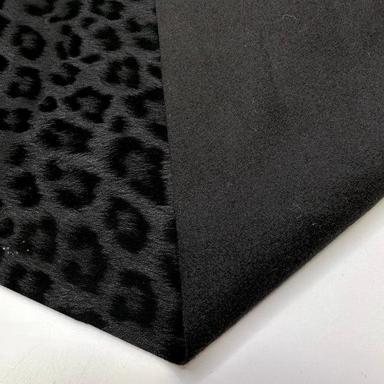 Hunting For Food - Water Resistant Softshell Synthetic Blend Woven - Dark Black/Grey Animal Print - 2.55M Bundle - True Deadstock fabric Fabric by private - Sustainable Textile | FABCYCLE