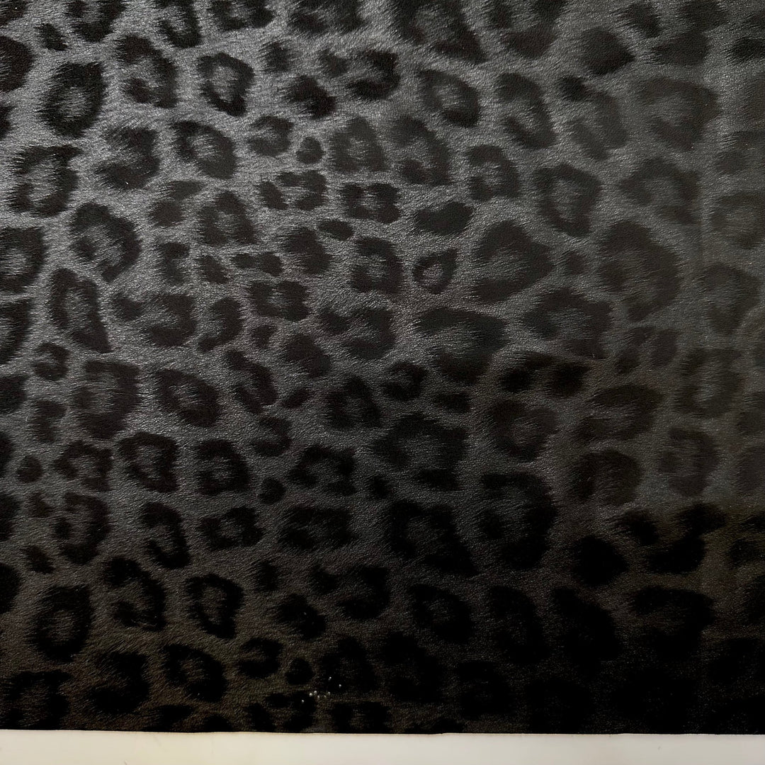 Hunting For Food - Water Resistant Softshell Synthetic Blend Woven - Dark Black/Grey Animal Print - 2.55M Bundle - True Deadstock fabric Fabric by private - Sustainable Textile | FABCYCLE