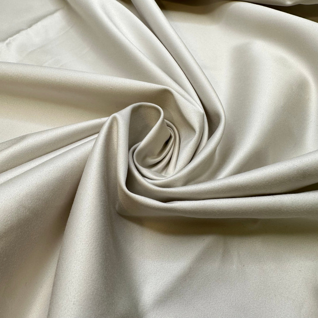 Hunting For Pearls - Sateen Cotton Woven - Off White Oyster - 3M Bundle - True Deadstock fabric Fabric by private - Sustainable Textile | FABCYCLE