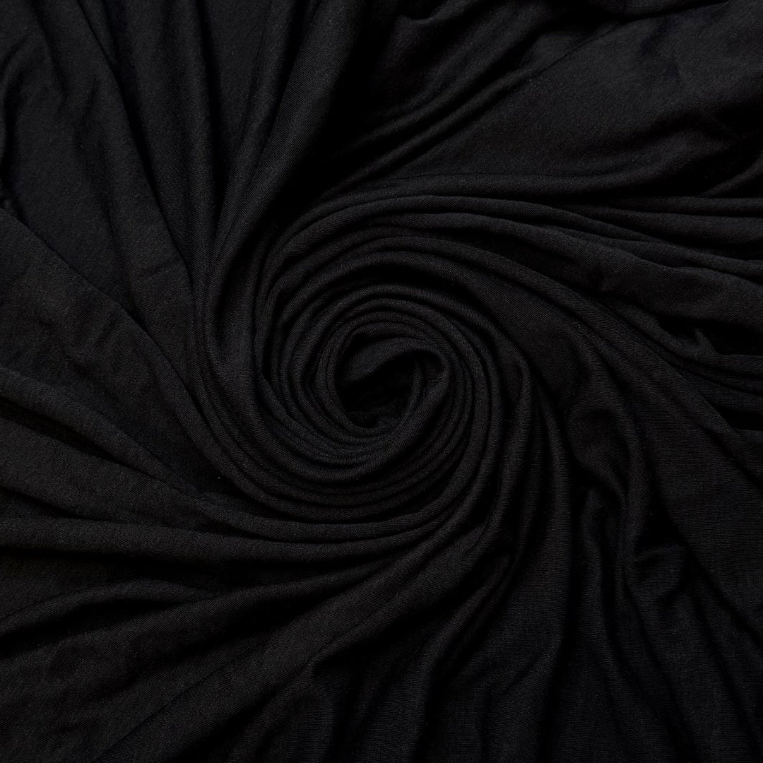 Hyacinth - Jersey Bamboo Blend Knit - Black - 1.4M Bundle - True Deadstock fabric Fabric by private - Sustainable Textile | FABCYCLE