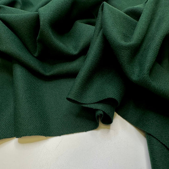 I Beg Your Pardon - Brushed Wool Woven - Dark Green - 0.65M Bundle - True Deadstock fabric Fabric by private - Sustainable Textile | FABCYCLE