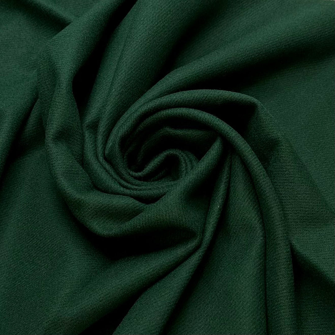 I Beg Your Pardon - Brushed Wool Woven - Dark Green - 0.65M Bundle - True Deadstock fabric Fabric by private - Sustainable Textile | FABCYCLE